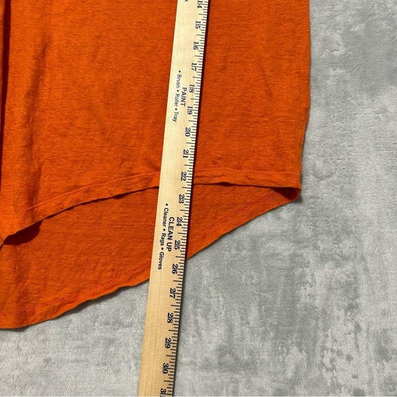 NWOT Eileen Fisher Organic Linen Ballet Neck Top Asymmetrical Hem Flamingo Small - Picture 5 of 7